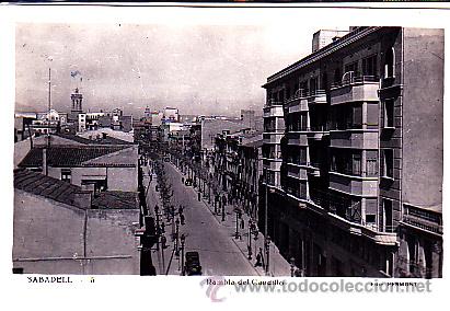 Postales: POSTAL SABADELL RAMBLA DEL CAUDILLO - Foto 1