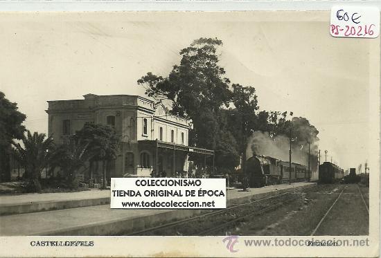 Postkarten: (PS-20216)POSTAL FOTOGRAFICA DE CASTELLDEFELS-ESTACION FERROCARRIL