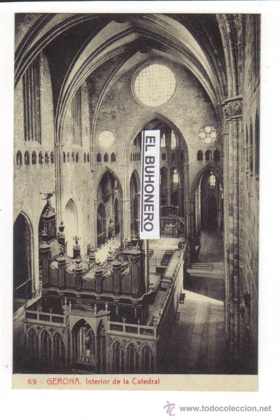 Postales: 69 - GERONA - INTERIOR DE LA CATEDRAL - Foto 1