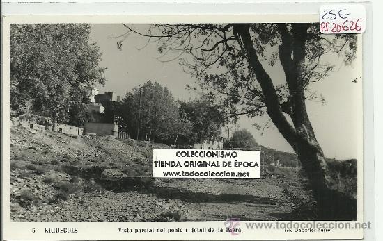 Postcards: (PS-20626)POSTAL DE RIUDECOLS(TARRAGONA)-VISTA PARCIAL DEL POBLE I DETALL DE LA RIERA