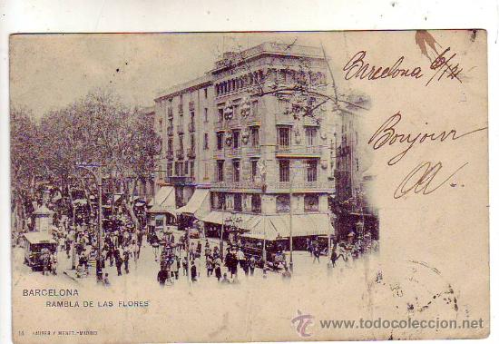 Postales: barcelona - rambla de las flores. - Foto 1