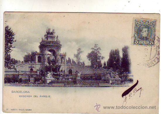 Postales: barcelona - cascada del parque. - Foto 1