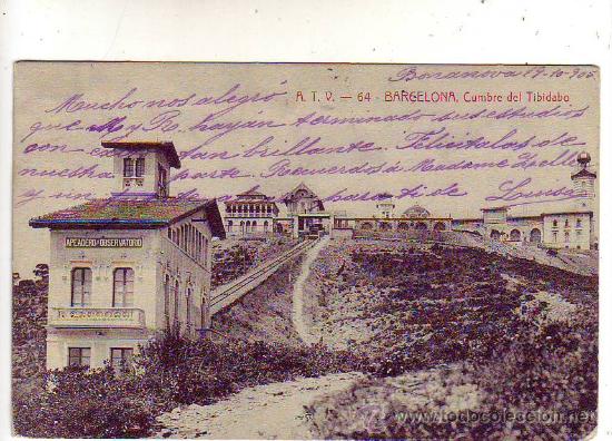 Postales: barcelona - cumbre del tibidabo. - Foto 1