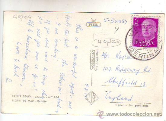 Postales: gerona - lloret de mar (costa brava). - Foto 2