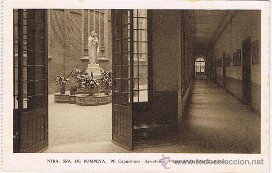 Postais: TARJETA POSTAL ESPA&Ntilde;A ANTIGUA 1.939,BARCELONA,NTRA.SRA. DE POMPEYA,PP CAPUCHINOS,VIRGEN DEL CLAUSTRO