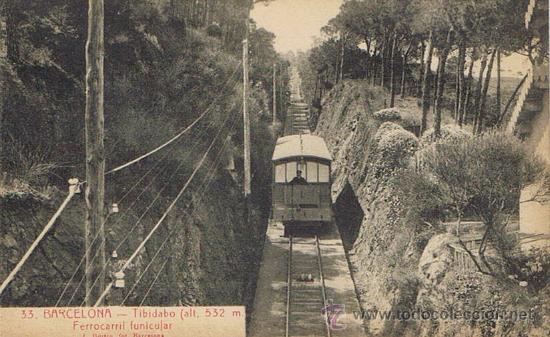 Postais: TARJETA POSTAL ESPA&Ntilde;A ANTIGUA 1.939, N&ordm; 33, TIBIDABO, FERROCARRIL FUNICULAR