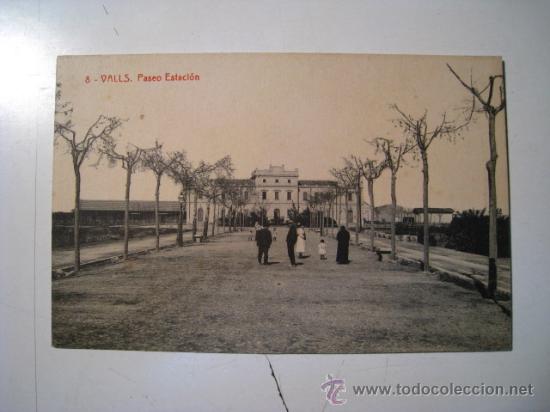 Postales: VALLS: PASEO ESTACION - POSTAL - Foto 1