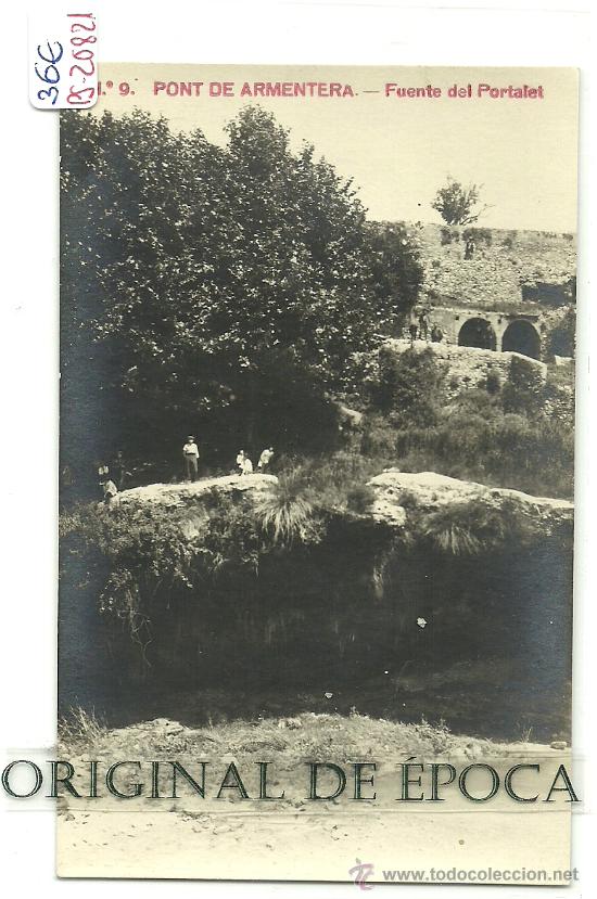 Postcards: (PS-20821)POSTAL FOTOGRAFICA DE PONT DE ARMENTERA(TARRAGONA)-FUENTE DEL PORTALET