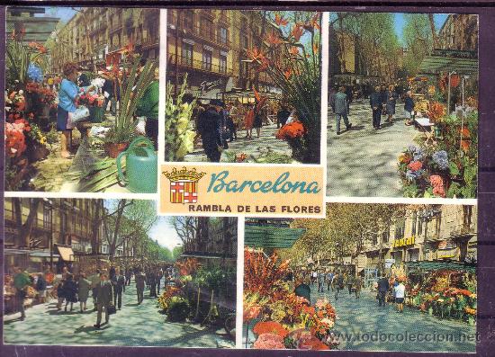 Postales: BARCELONA - RAMBLA DE LAS FLORES - Foto 1