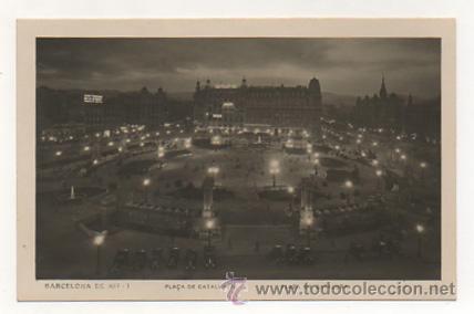 Postales: BARCELONA DE NIT. PLA&Ccedil;A DE CATALUNYA. (ZERKOWITZ) - Foto 1