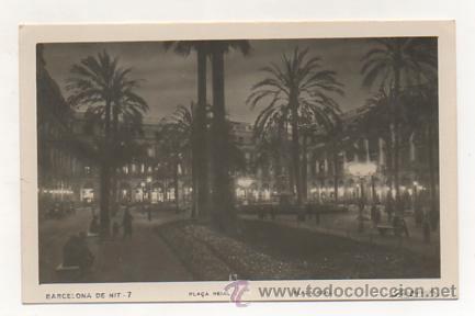 Postales: BARCELONA DE NIT. PLA&Ccedil;A REIAL. (ZERKOWITZ) - Foto 1