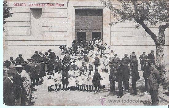Postales: POSTAL DE GELIDA , SORTIDA DE MIISSA MAJOR - Foto 1