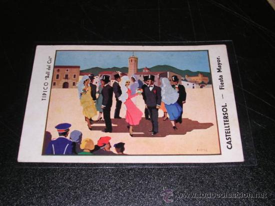 Cartoline: CASTELLTERSOL - FESTA MAYOR , TIPICO BALL DEL CIRI