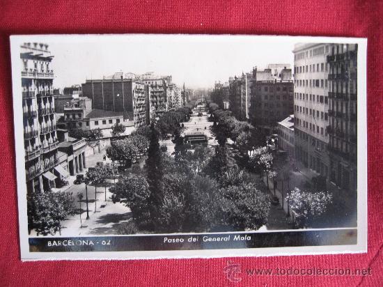 Postales: BARCELONA - PASEO DEL GENERAL MOLA - Foto 1