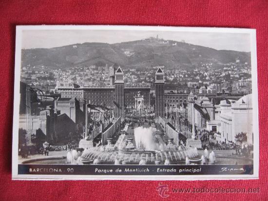 Postales: BARCELONA - PARQUE DE  MONTJUICH - Foto 1