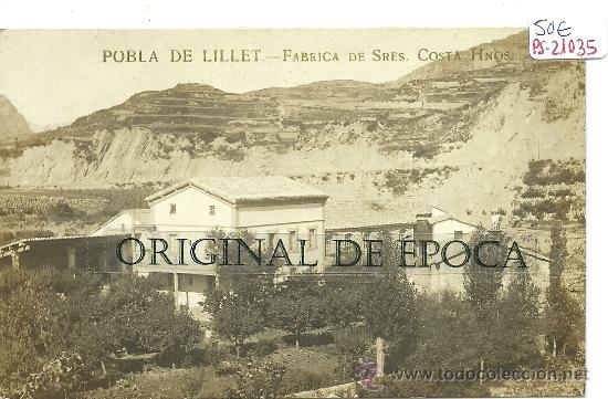 Postcards: (PS-21035)POSTAL FOTOGRAFICA DE POBLA DE LILLET-FABRICA DE SRES.COSTA HNOS.