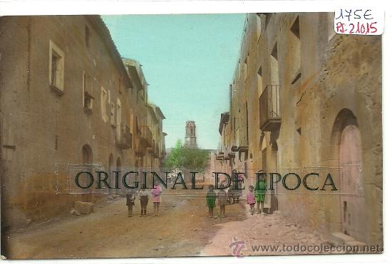 Postcards: (PS-21015)POSTAL FOTOGRAFICA COLOREADA DE LLARDECANS(LLEIDA)-CALLE DE FLIX
