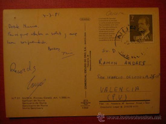 Postales: NURIA . GERONA -   REF .  AH - 092 - Foto 2