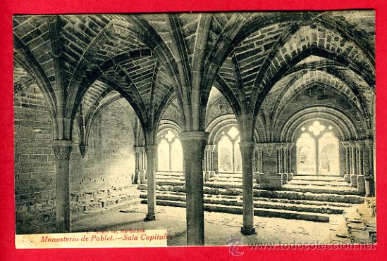 Postales: poblet, tarragona, monasterio, sala capitular,  p48901 - Foto 1