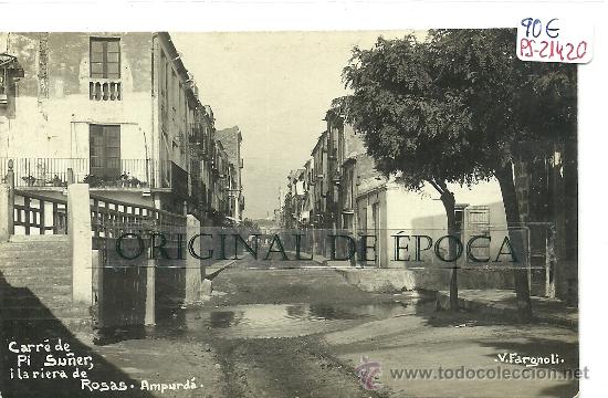 Postkarten: (PS-21420)POSTAL FOTOGRAFICA DE ROSAS-CARRE DE PI SU&Ntilde;ER I LA RIERA.V.FARGNOLI