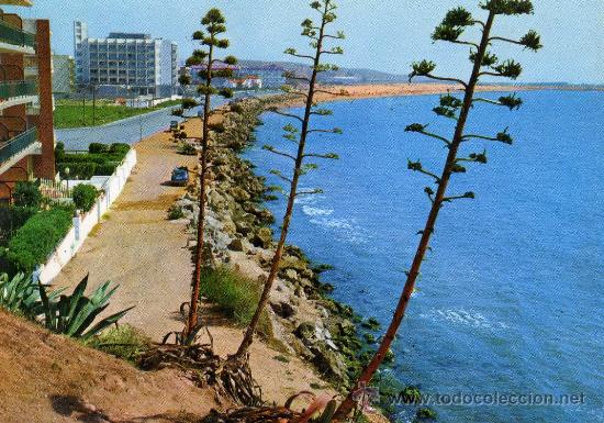 Postales: COSTA DORADA VILANOVA I LA GELTRU PLAYA RIBAROJAS ESCRITA SIN CIRCULAR A&Ntilde;O 1985