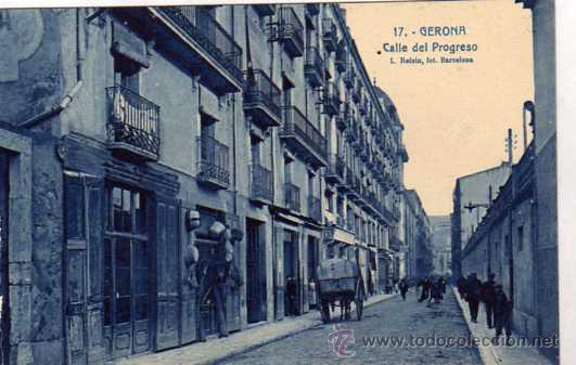 Postales: Gerona.  n&ordm;17 Calle del Progreso. L Roisin. Sin circular. - Foto 1