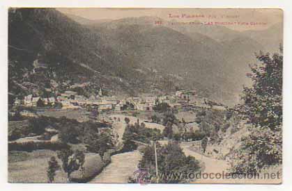 Postales: LOS PIRINEOS. VALLE DE ARAN. LAS BORDAS. VISTA GENERAL. (ED. LABOUCHE, 382)