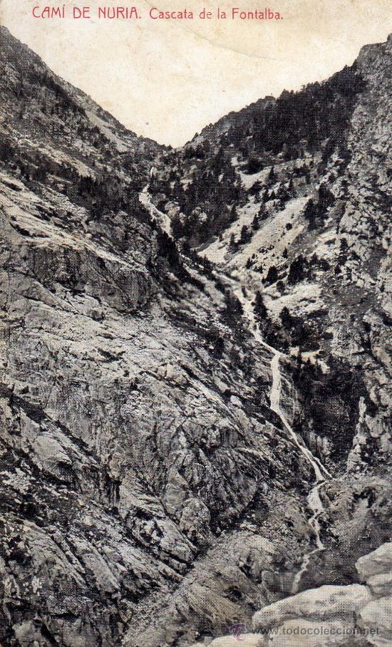 Postales: CAM&Iacute; DE NURIA CASCADA DE LA FONTALBA TARJETA POSTAL SIN CIRCULAR