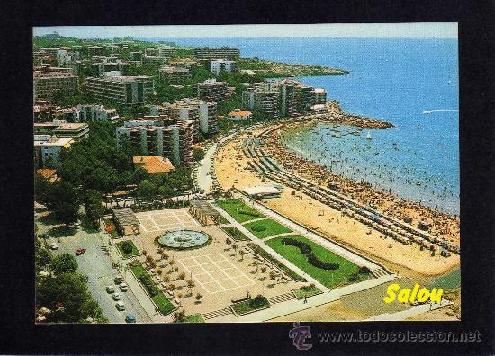 Postales: POSTAL DE SALOU - PASEO Y PLAYA - SIN CIRCULAR. - Foto 1