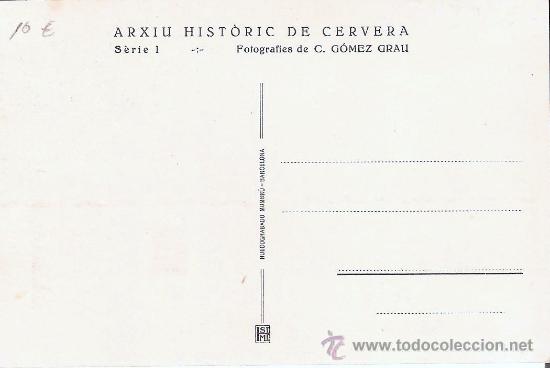 Postales: POSTAL DE CERVERA, LERIDA , - Foto 2