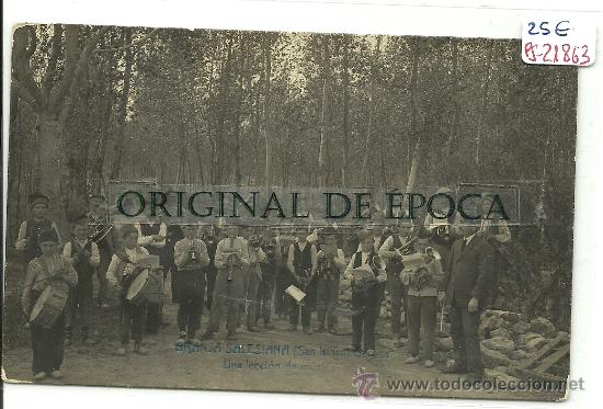 Postkarten: (PS-21863))POSTAL FOTOGRAFICA DE GERONA-GRANJA SALESIANA(SAN ISIDRO)UNA LECCION DE MUSICA