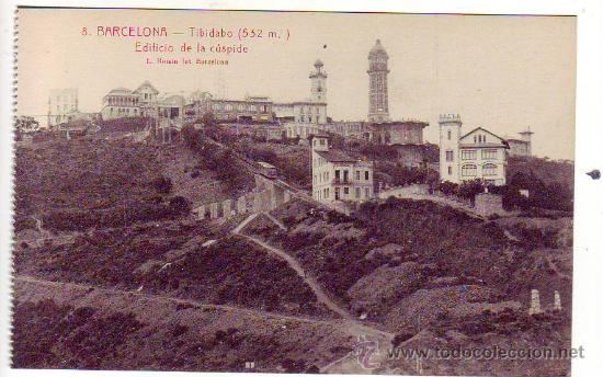 Postales: 8 - barcelona - tibidabo (alt. 532 m.) - edificio de la cuspide - l. roisin - Foto 1