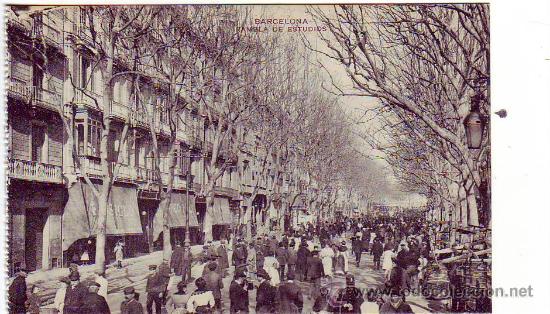 Postales: barcelona - rambla de estudios - Foto 1