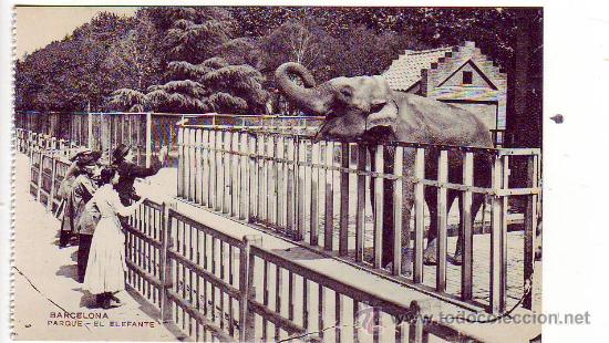 Postales: barcelona - parque - el elefante - Foto 1