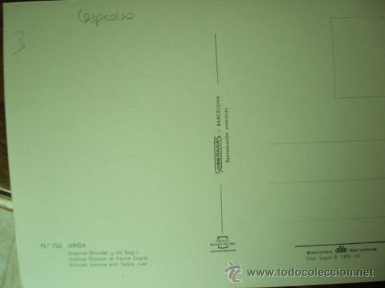 Postales: LERIDA.  N&ordm; 755.  SOBERANAS - Foto 2