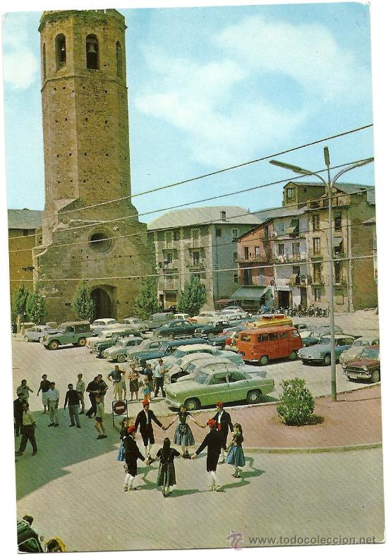 Postales: PUIGCERDA PLAZA MAYOR,FOTOGRAFIA CAMPA&Ntilde;&Aacute; Y PUIG FERRER TEMA COCHES