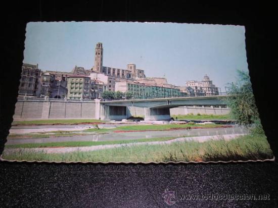 Postales: 2907 -LERIDA PUENTE SOBRE EL SEGRE, GARCIA GARRABELLA, 15X10 CM.
