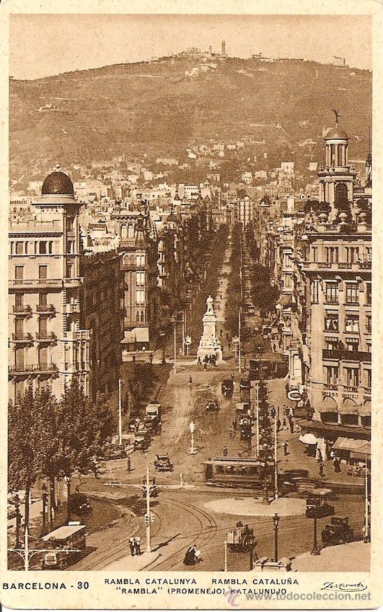 Postales: BARCELONA - RAMBLA CATALU&Ntilde;A - Foto 1