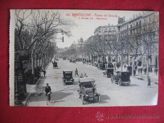 Postales: BARCELONA - PASEO DE GRACIA - Foto 1