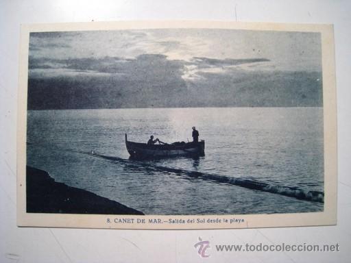 Postales: CANET DE MAR: SALIDA DEL SOL DESDE LA PLAYA - Foto 1