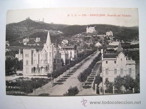 Postales: BARCELONA: AVENIDA DEL TIBIDABO - Foto 1