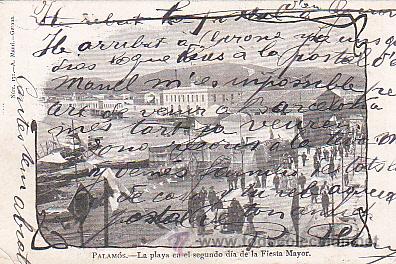 Postkarten: POSTAL PALAMOS LA PALYA EN EL SEGUNDO DIA DE LA FIESTA MAYOR