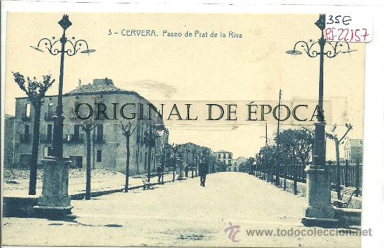 Postkarten: (PS-22157)POSTAL DE CERVERA(LLEIDA)-PASEO DE PRAT DE LA RIVA