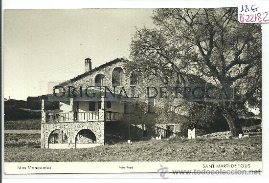 Postales: (PS-22182)POSTAL DE SANT MARTI DE TOUS-MAS MANADETAS