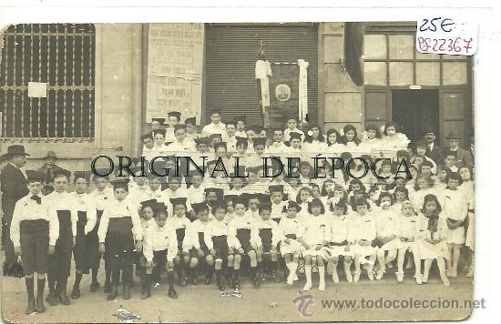 Postcards: (PS-22367)POSTAL FOTOGRAFICA DE BARCELONA-ESCOLA CATALANA MOSSEN CINTO A&Ntilde;O 1915