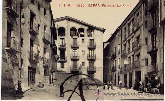 Postales: Berga. Plaza de las fuentes. - Foto 1