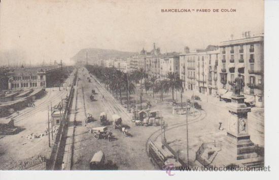 Postales: BARCELONA . PASEO DE COLON - Foto 1