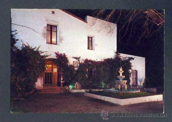 Postales: Postal de SANTA COLOMA DE CERVELL&Oacute;: Masia Restaurant Can Ribot: Vista jardins (Graf.Europees)