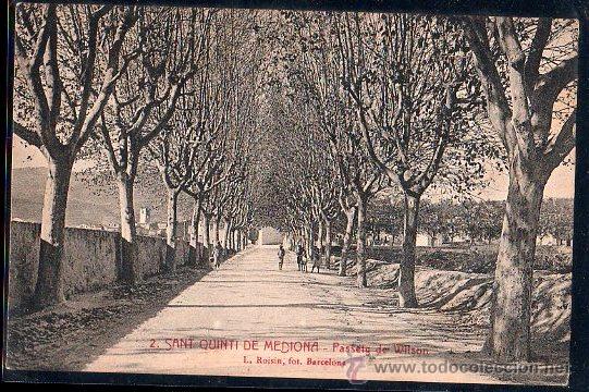 Cartoline: TARJETA POSTAL DE SANT QUINTI DE MEDIONA - PASEO DE WILSON. FOTOGRAFO ROISIN