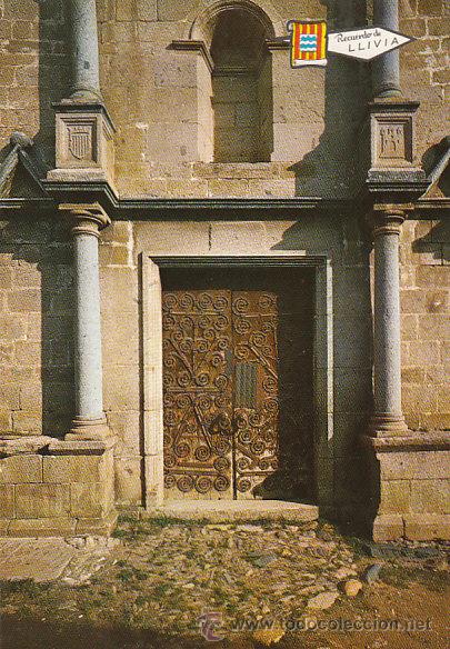 Postales: Llivia (Gerona), puerta de la iglesia - Foto 1